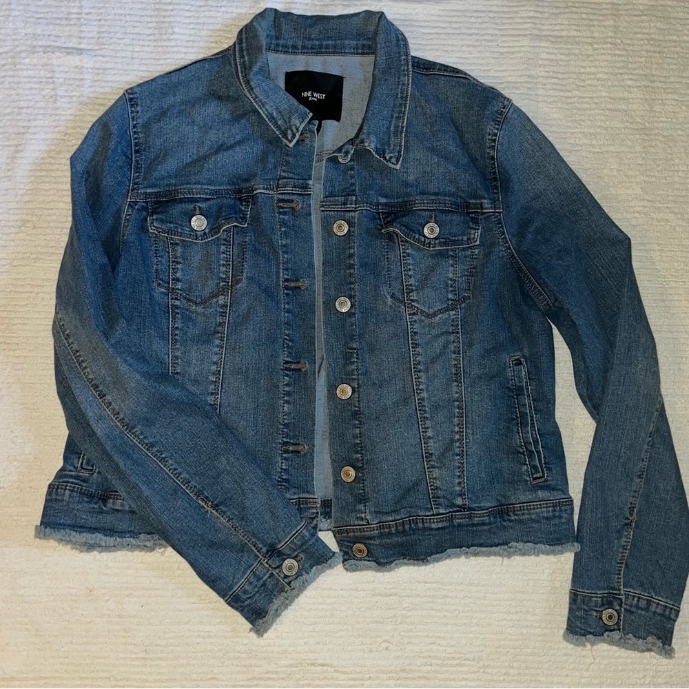 Nine West Blue Denim Jean Jacket
